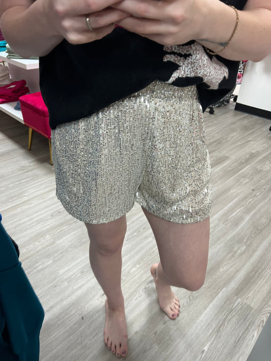 Gold Sequin shorts
