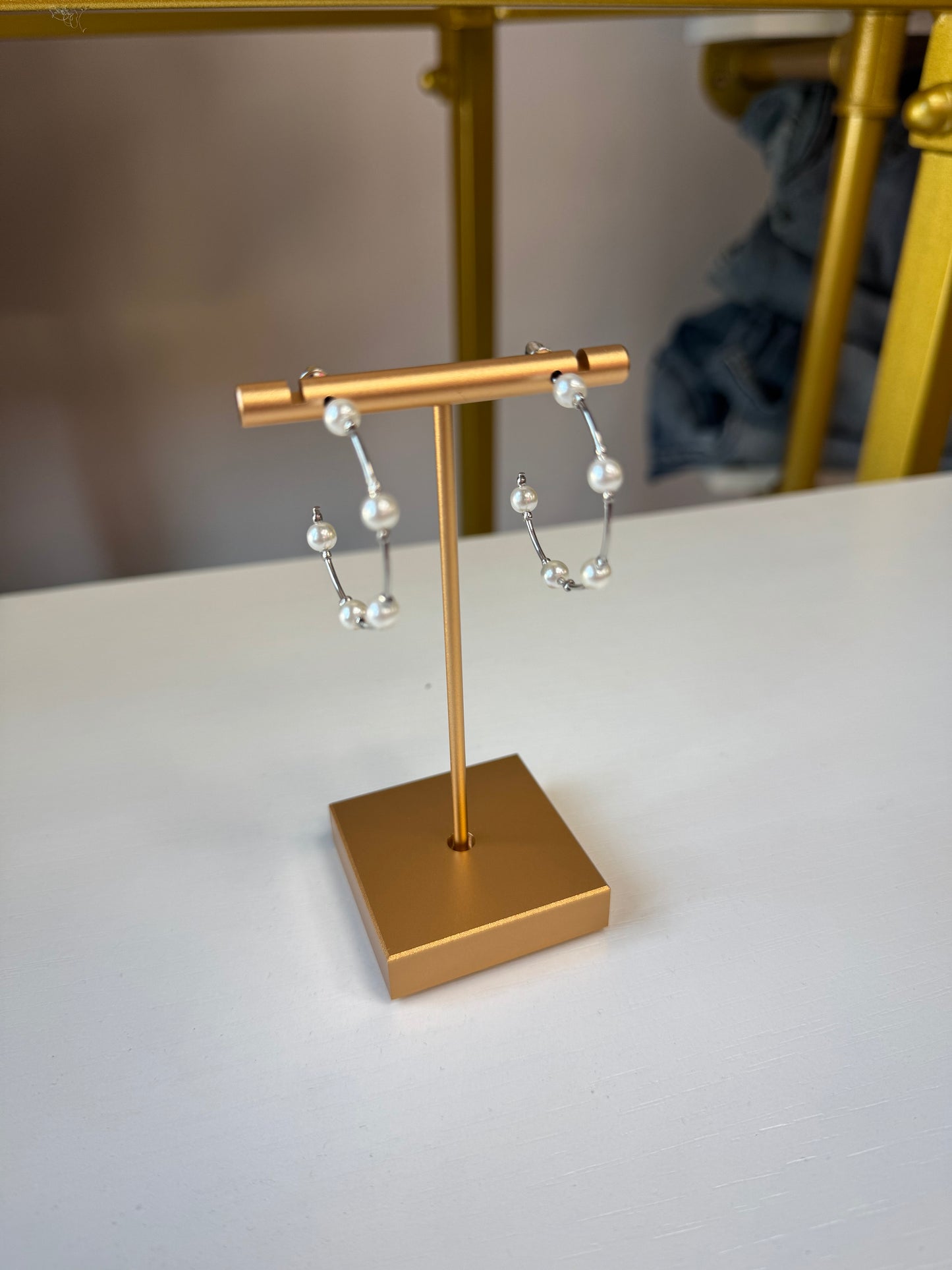 Silver Pearl Station Hoops