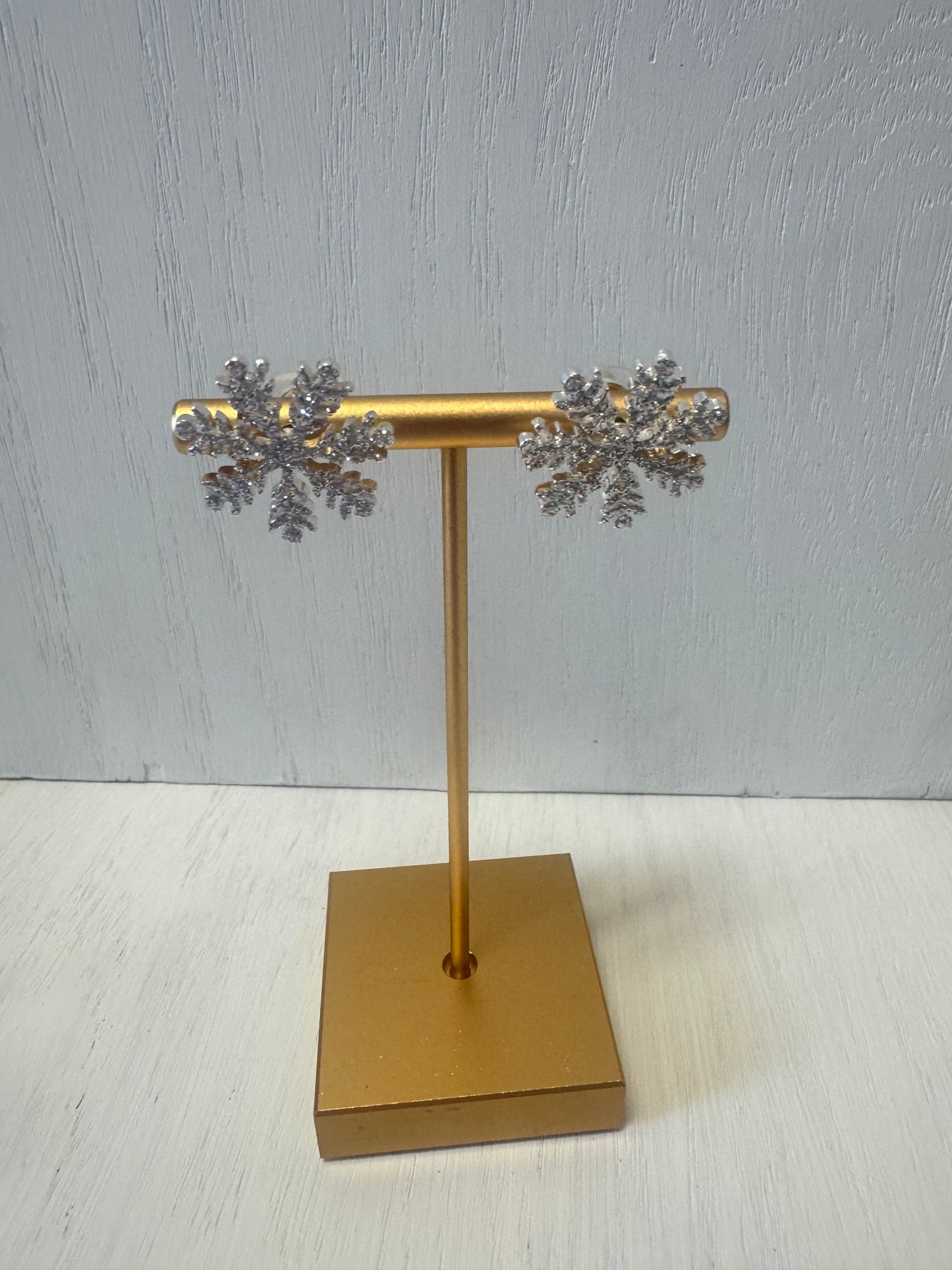 Sparkling Snowflake Stud Earrings