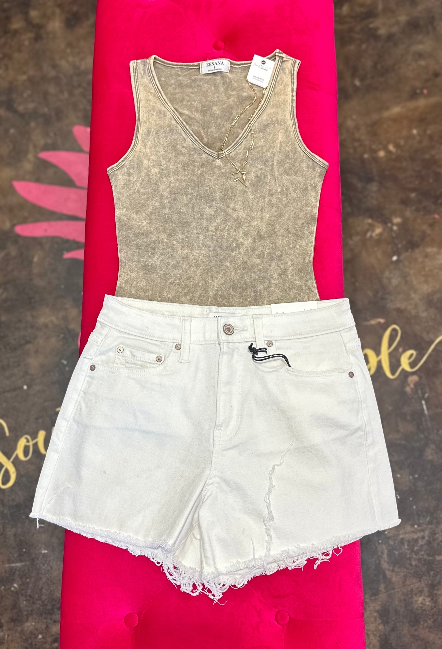 Mocha Acid Washed Bodysuit