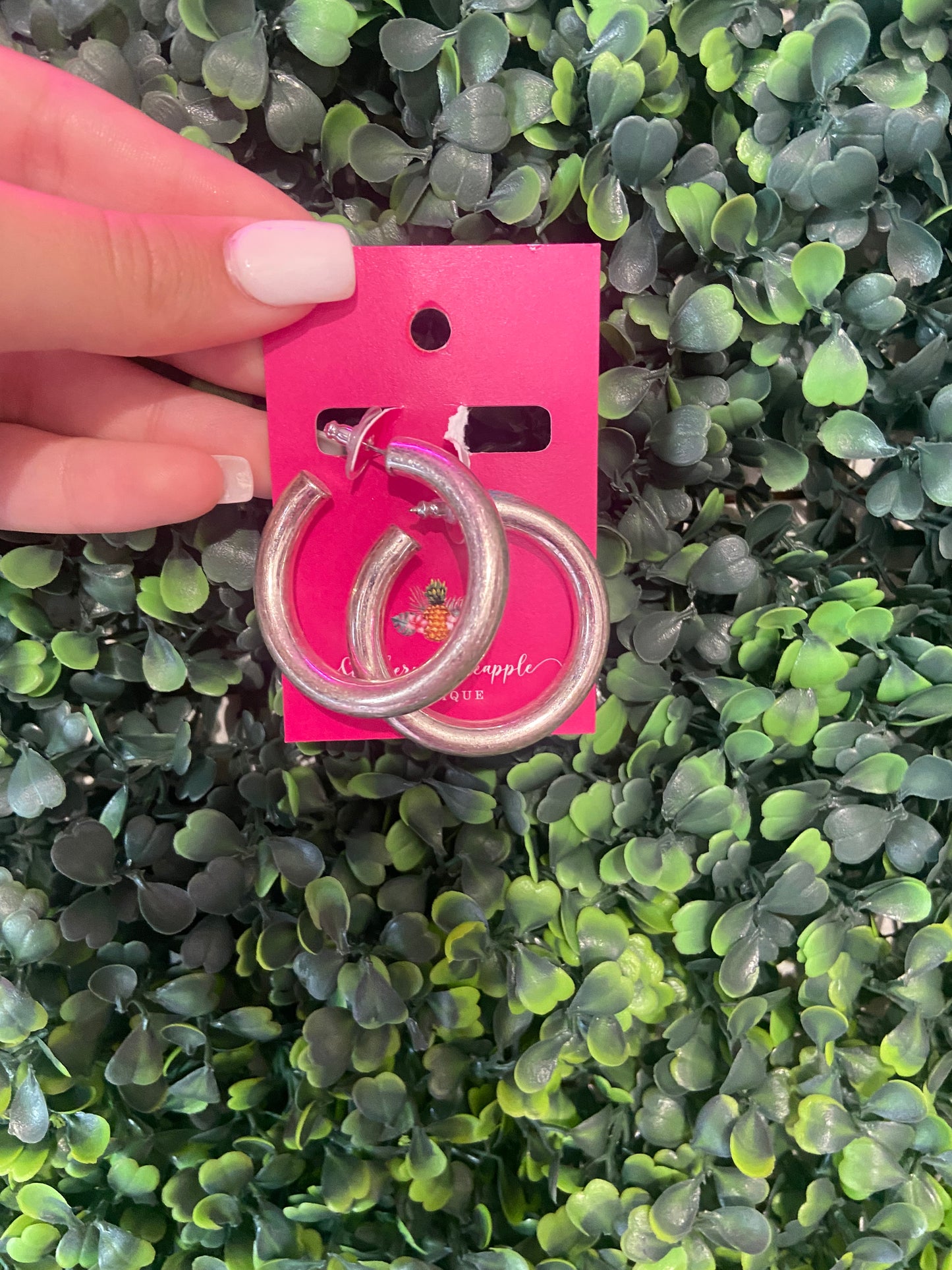 Silver Hoops