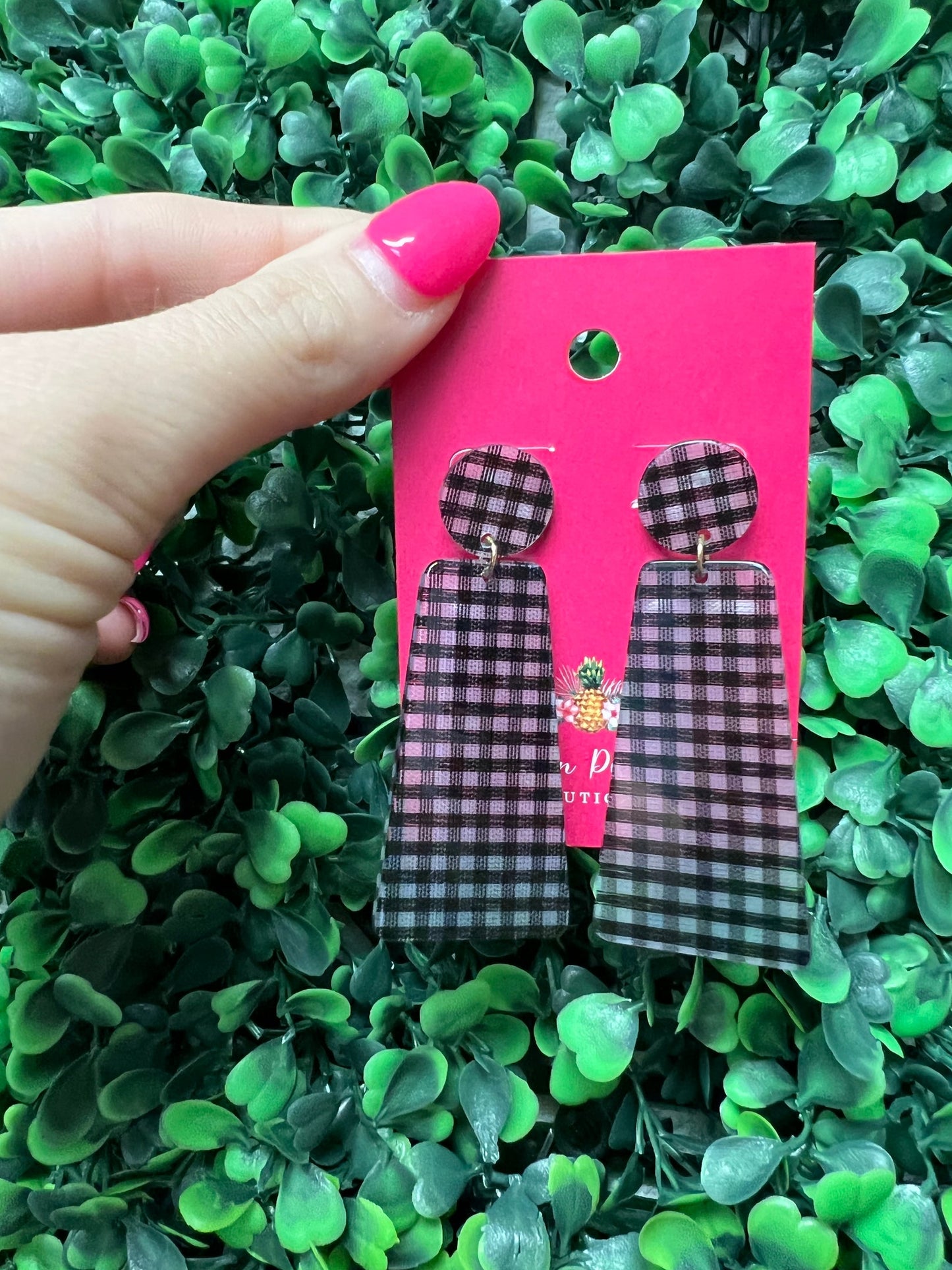 Plaid Earrings