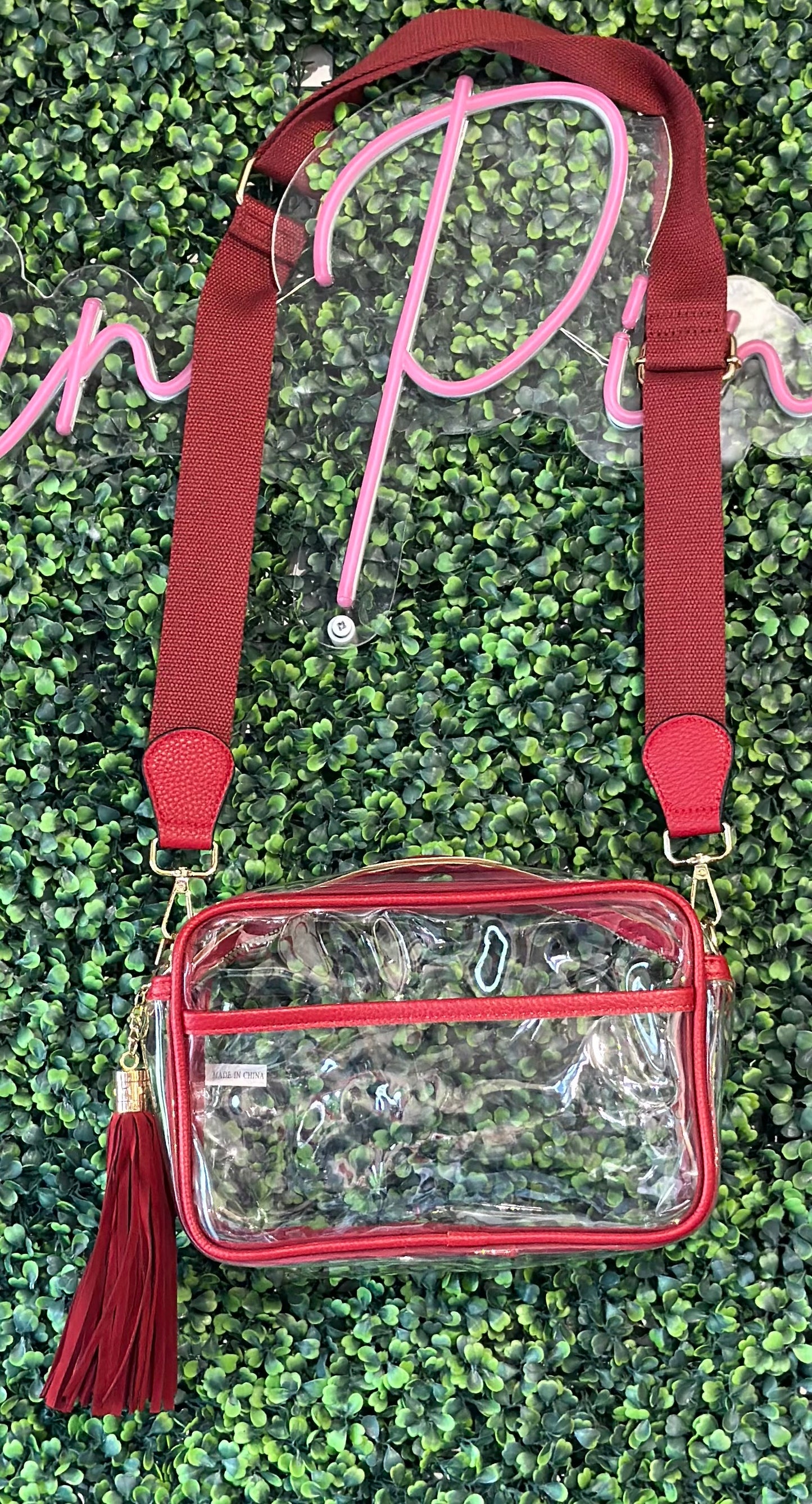 Clear Red Purse