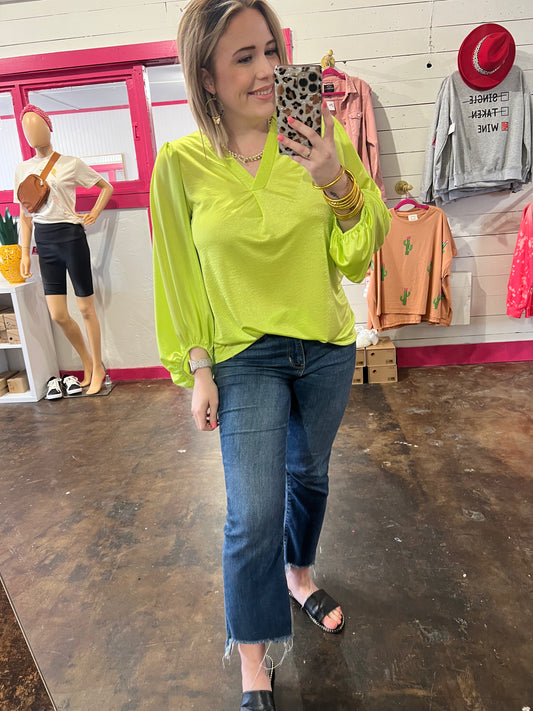 Lime Green Blouse