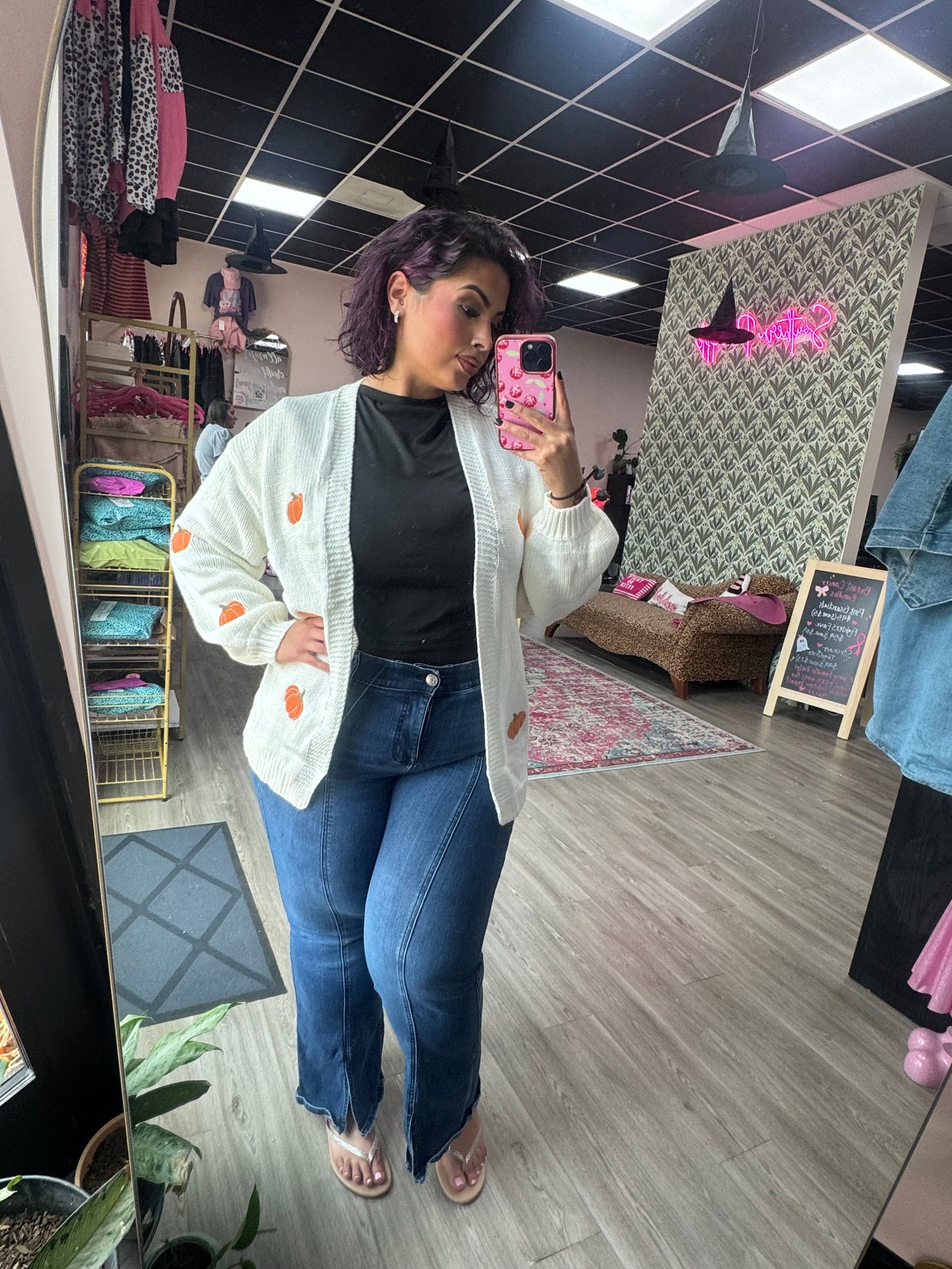 Ivory Pumpkin Cardigan