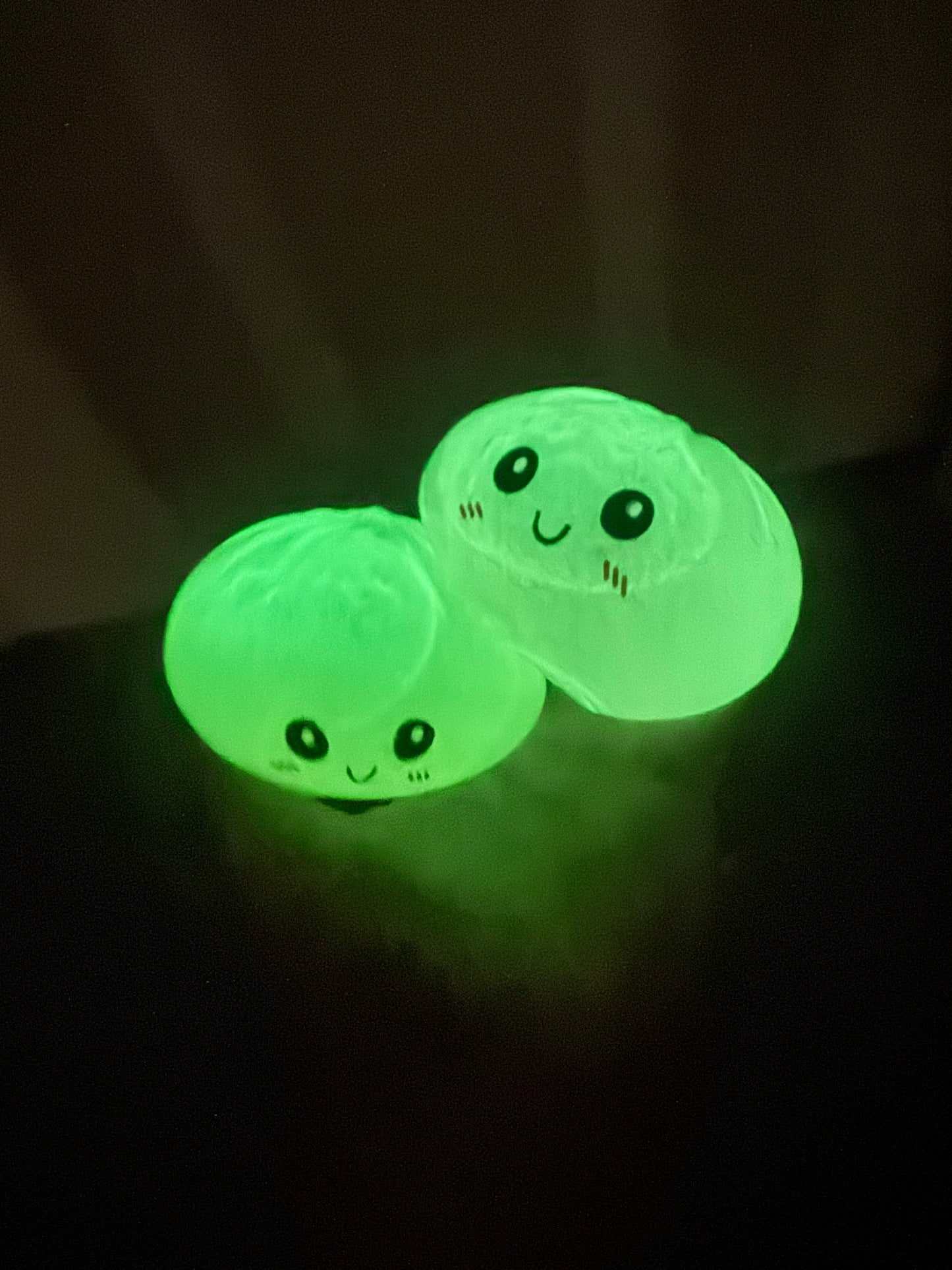 Glow in the Dark Glitter Squishy Dumplings