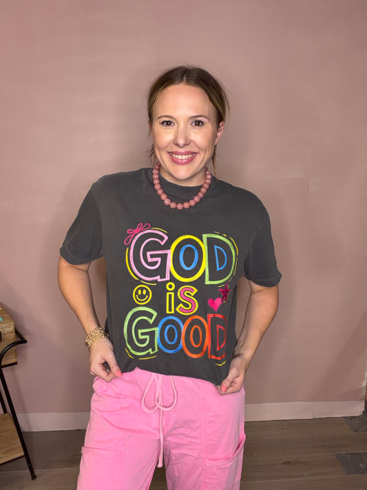 God Is Good Colorful Graphic Tee