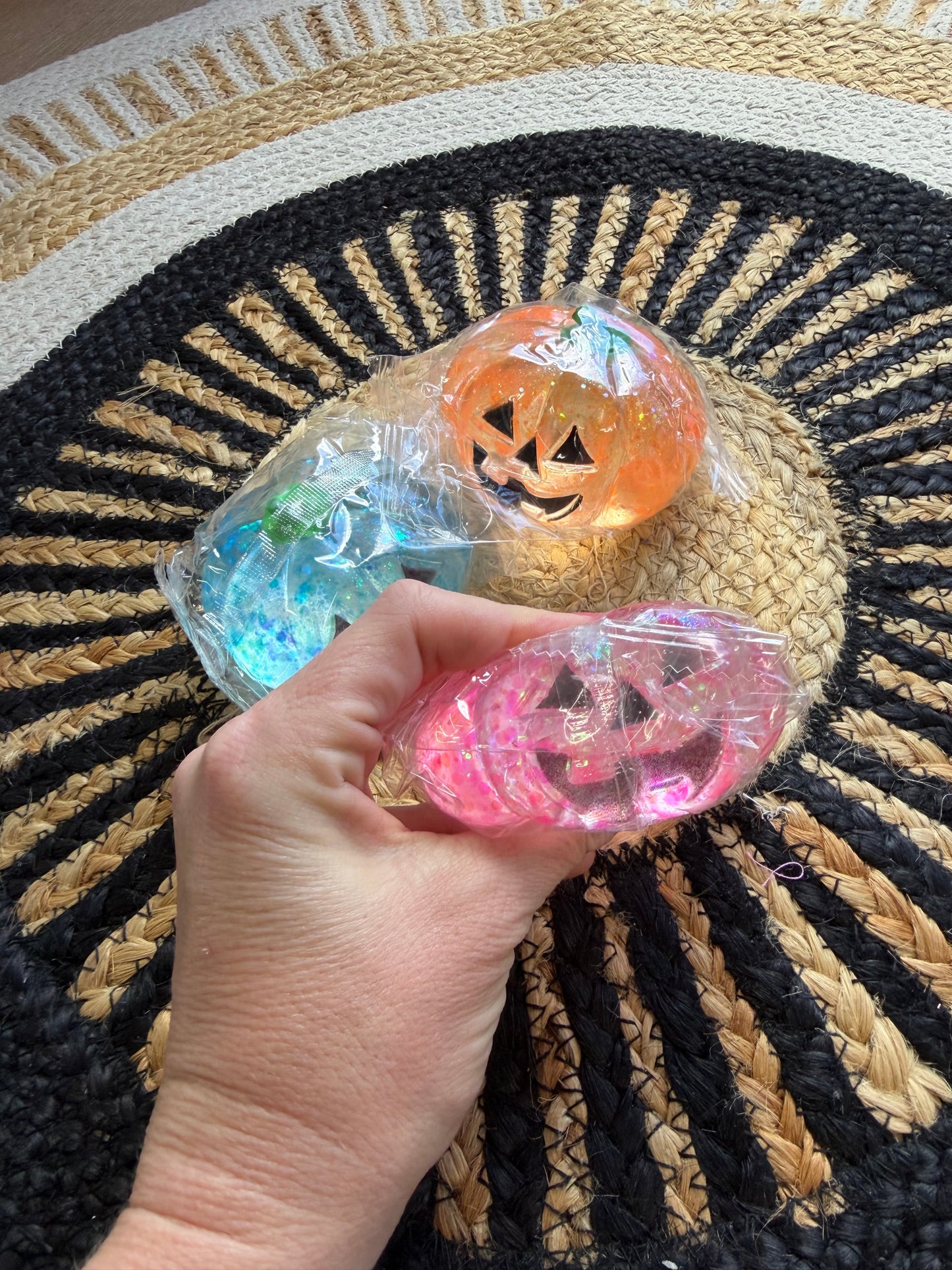 Glitter Pumpkin Slow Rise Squishy