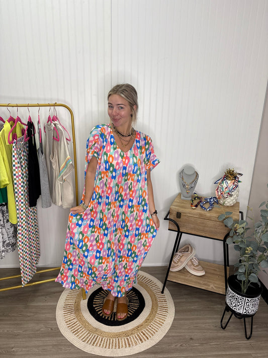 Painted Petals Maxi Dress