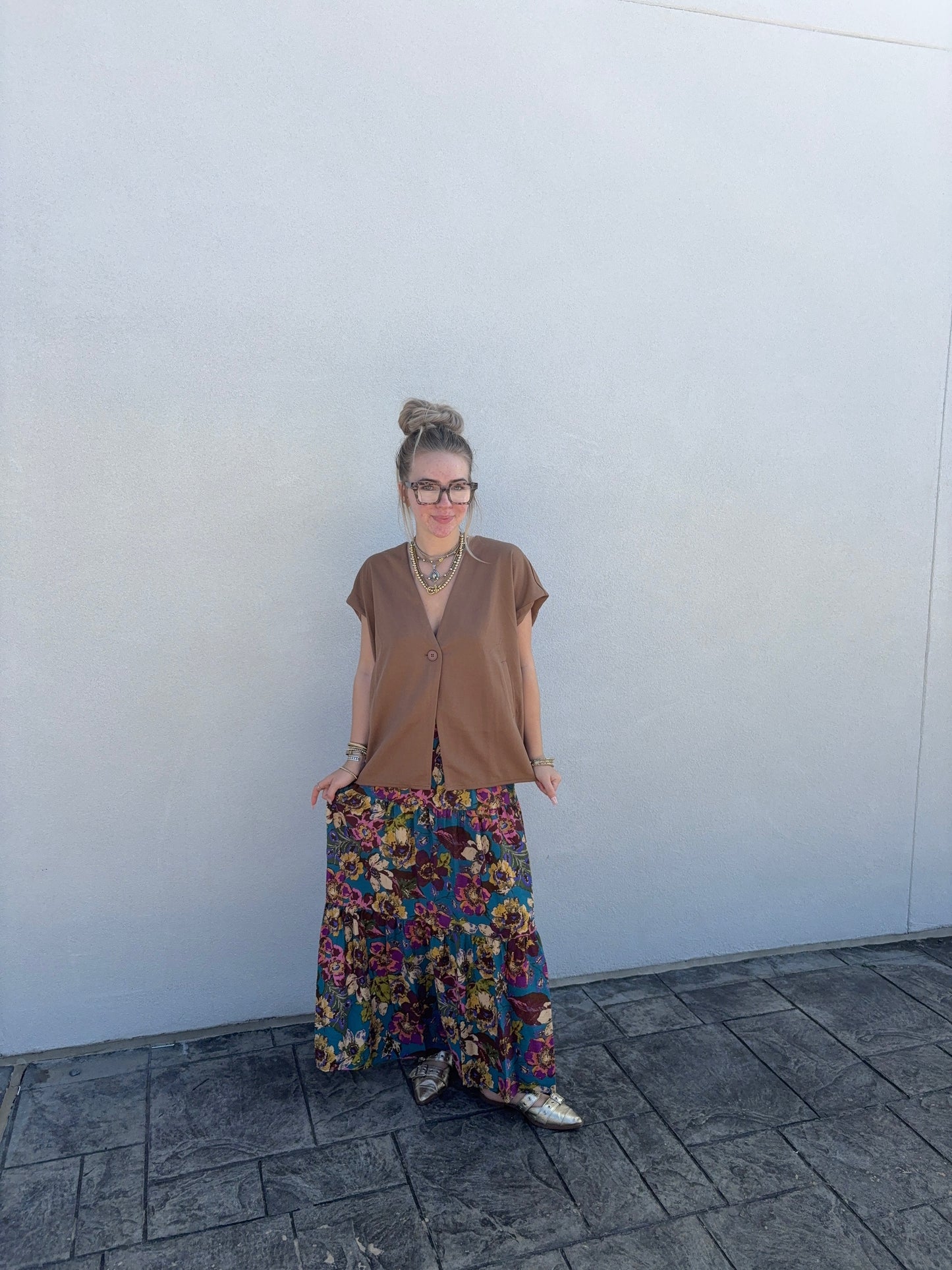 Vintage Floral Maxi Skirt