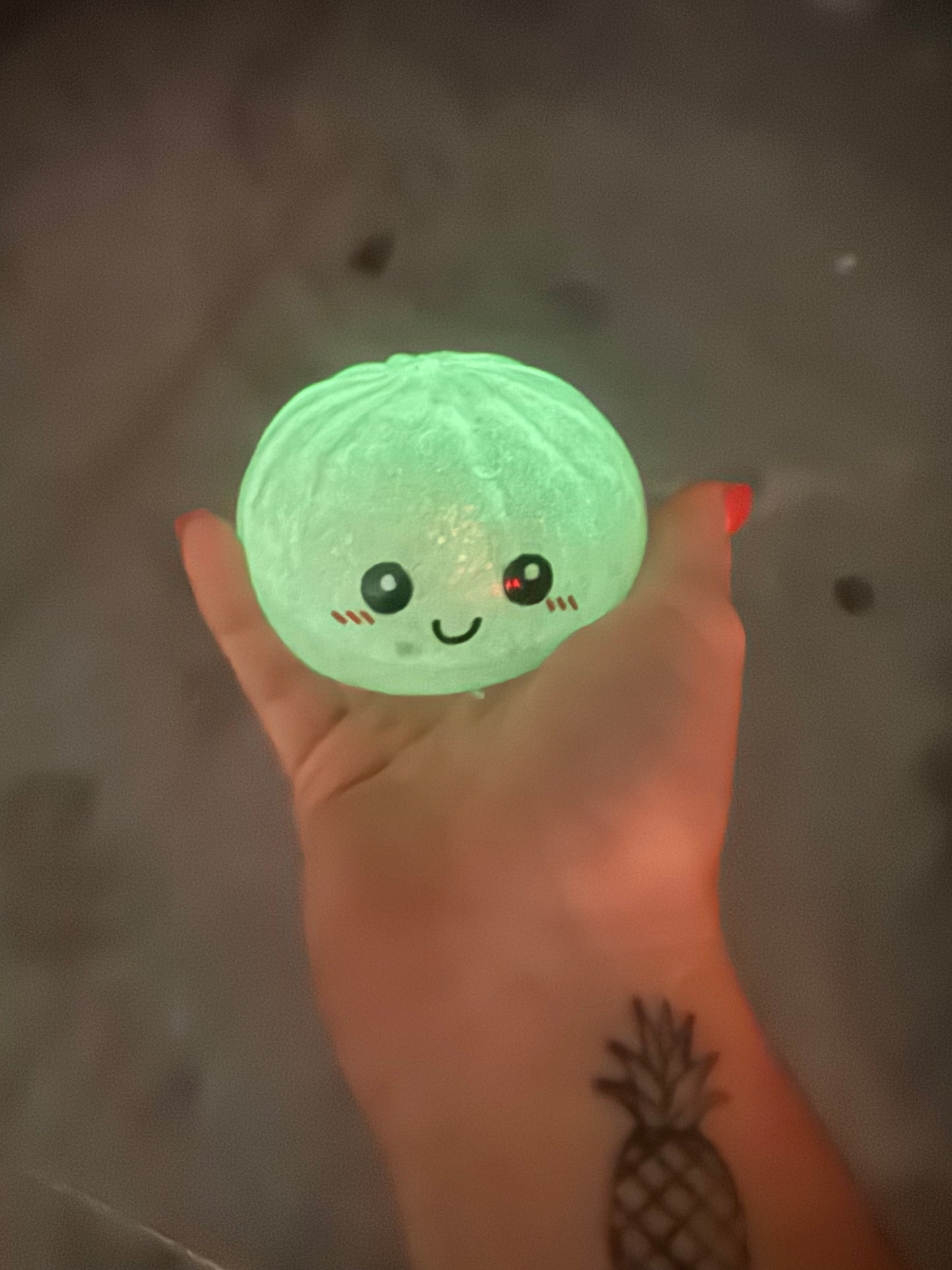 Glow in the Dark Glitter Squishy Dumplings