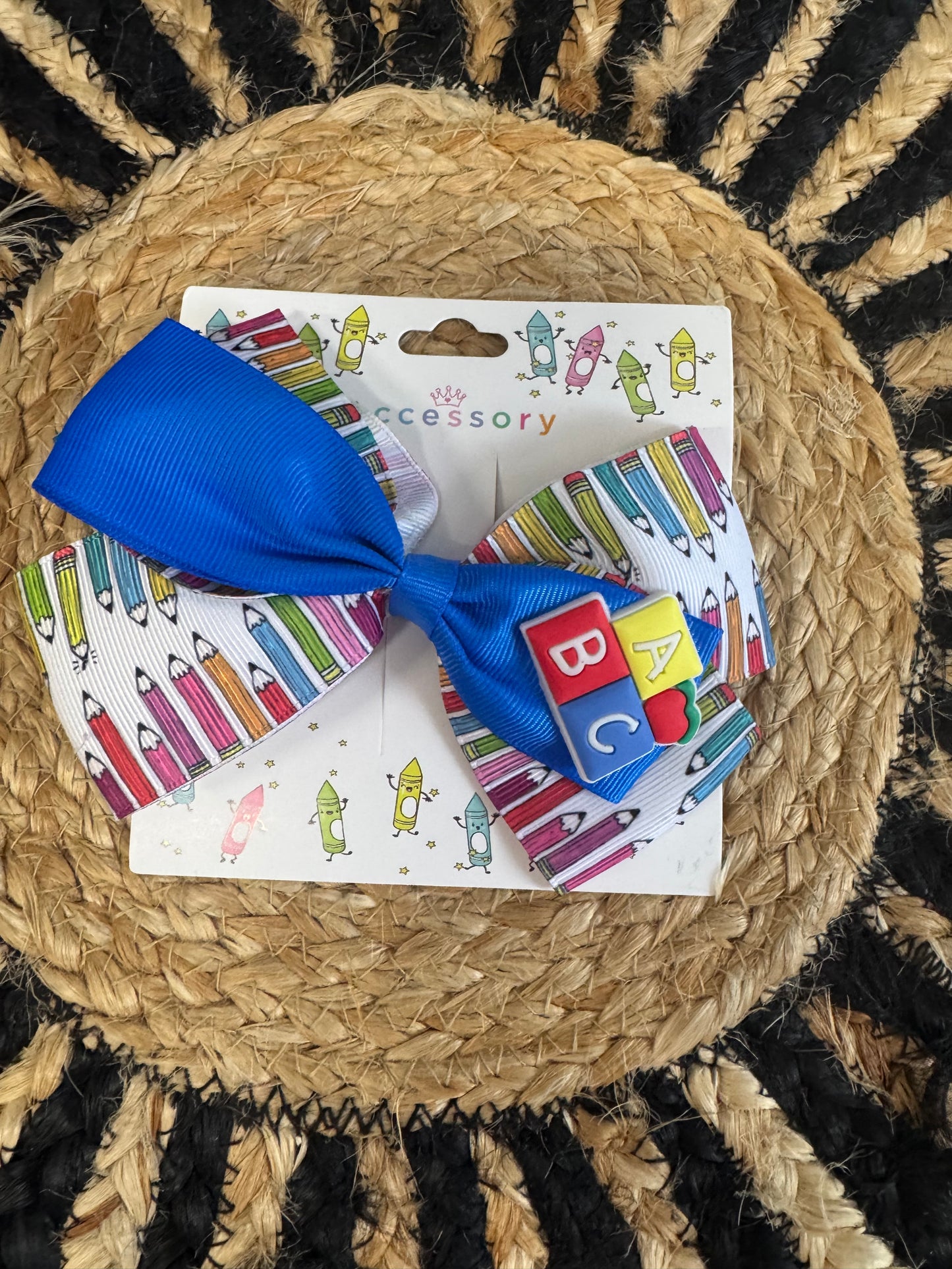 Back to School Boutique Hair Bow