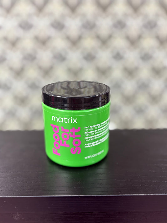Matrix Food For Soft Rich Hydrating Mask – moisture repair for dry and brittle hair.
