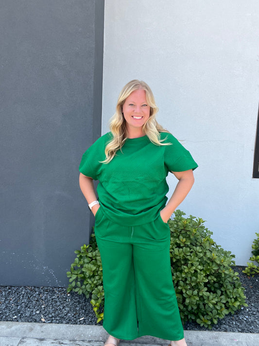 Kelly Green Textured Lounge Set