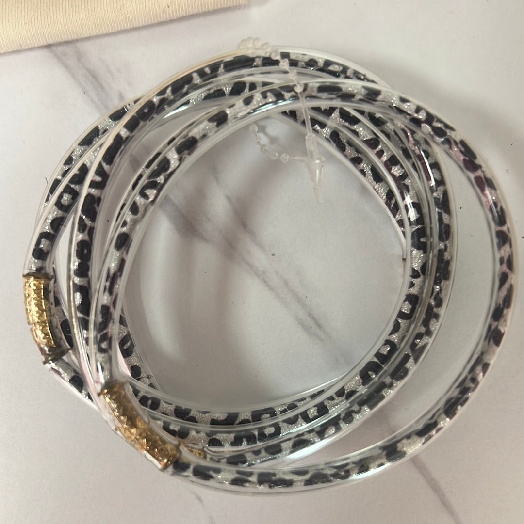 Black Cheetah Tube Bracelet