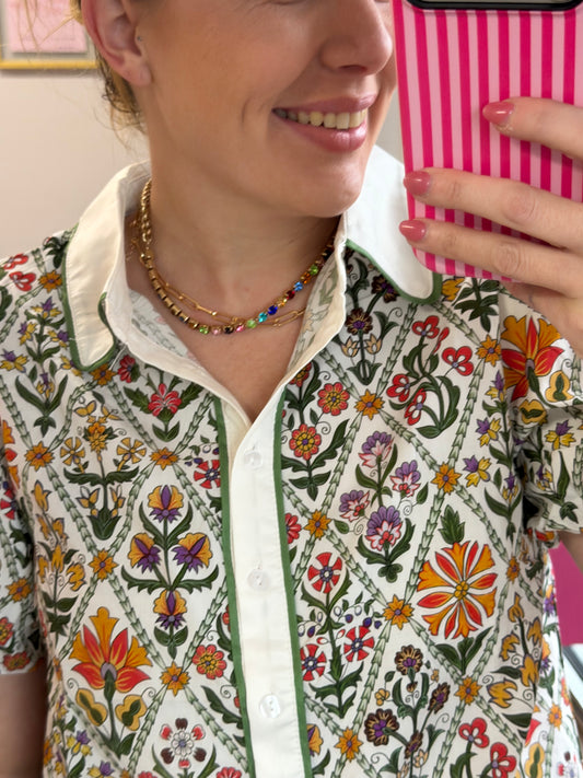 Rainbow Gem Tennis Necklace