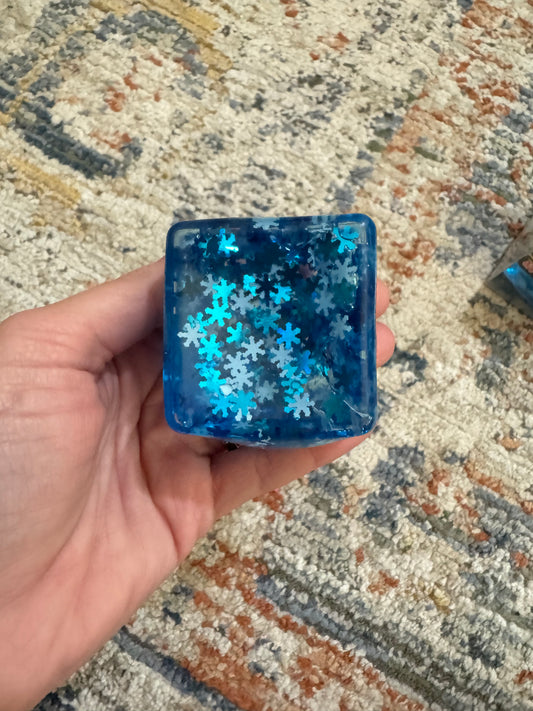 Snowflake Glitter Stretch Squishy
