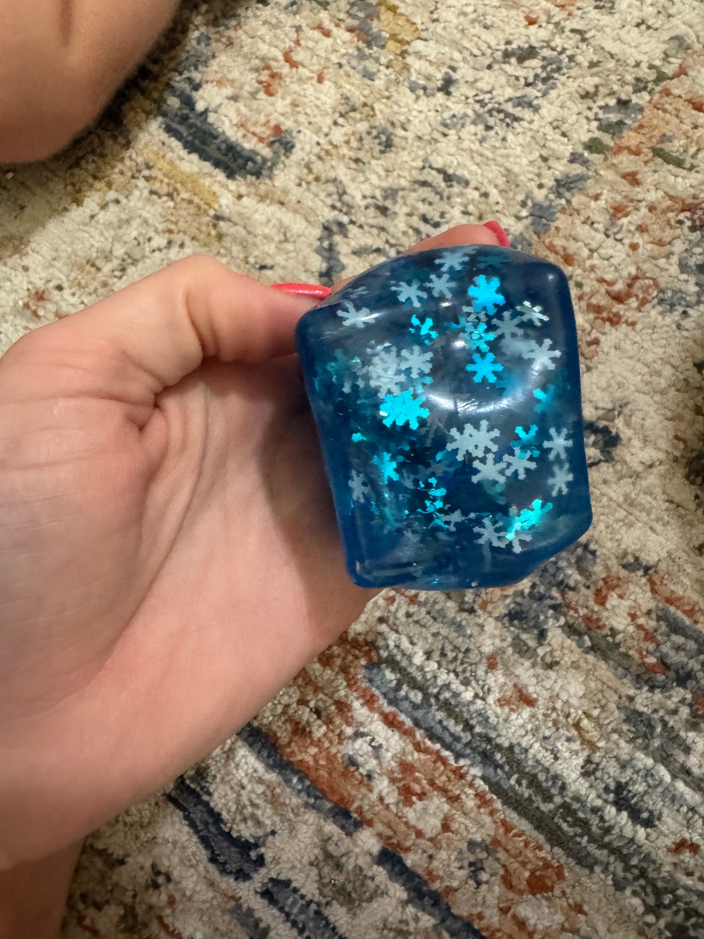 Snowflake Glitter Stretch Squishy
