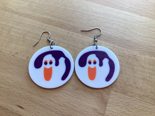 Ghost cookie earrings