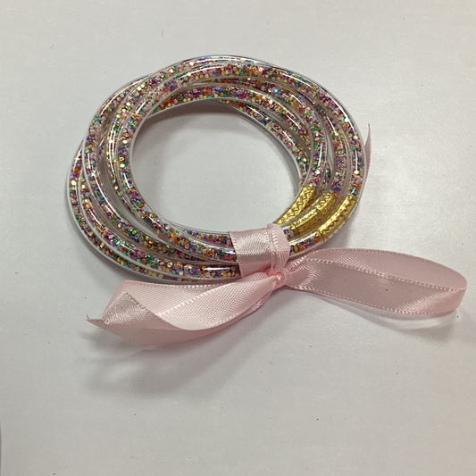 Pink Glittery Tube Bracelet