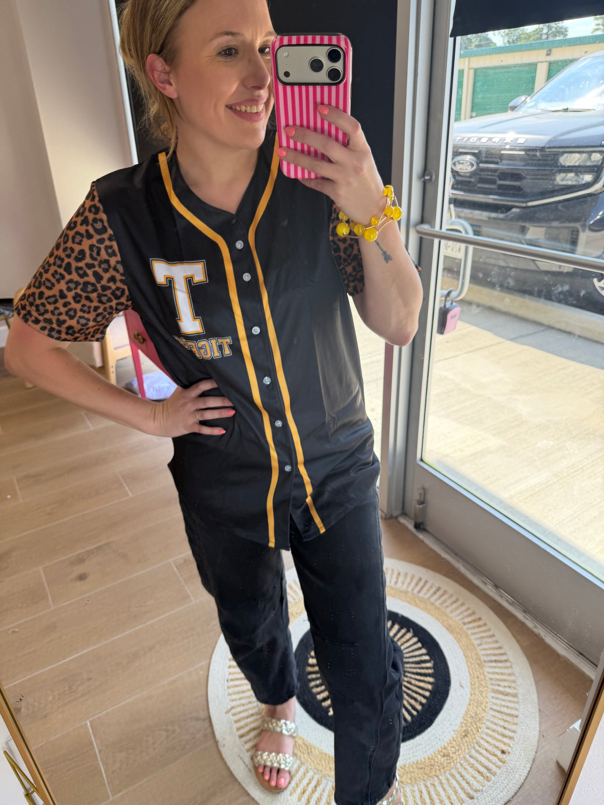 Tomball Tigers Spirit Jersey | Leopard Sleeve Gameday Top | Tomball TX