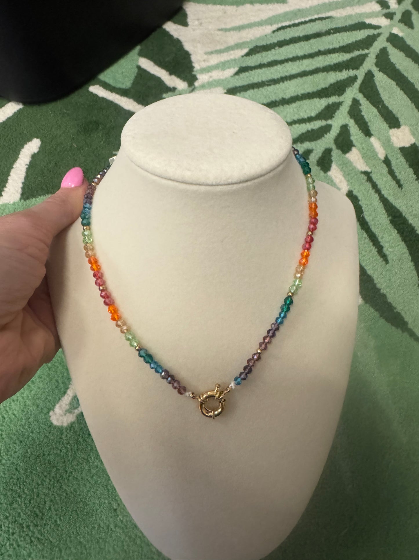 Rainbow Beaded Necklace