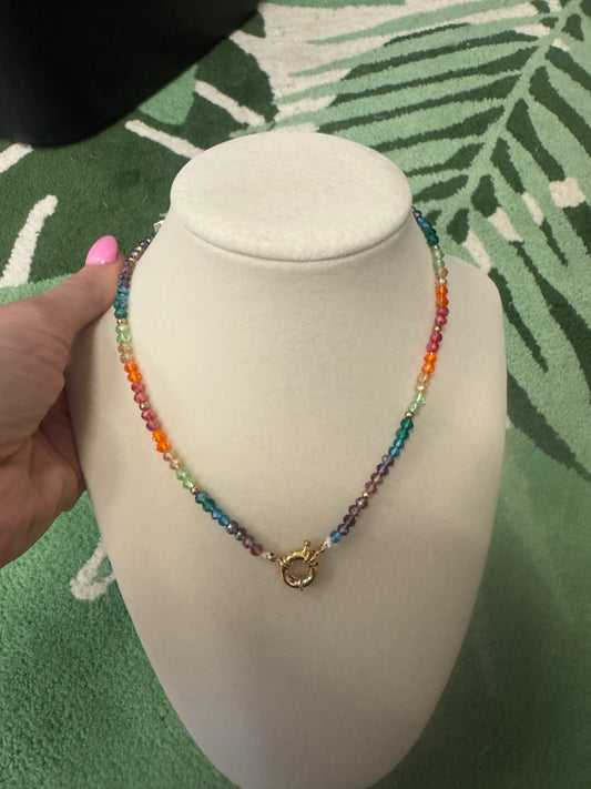 Rainbow Beaded Necklace