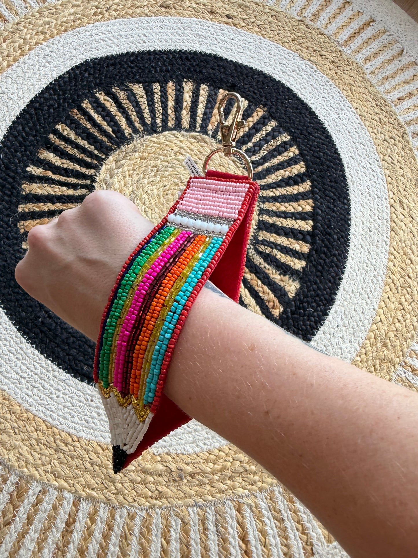 Beaded Pencil Keychain
