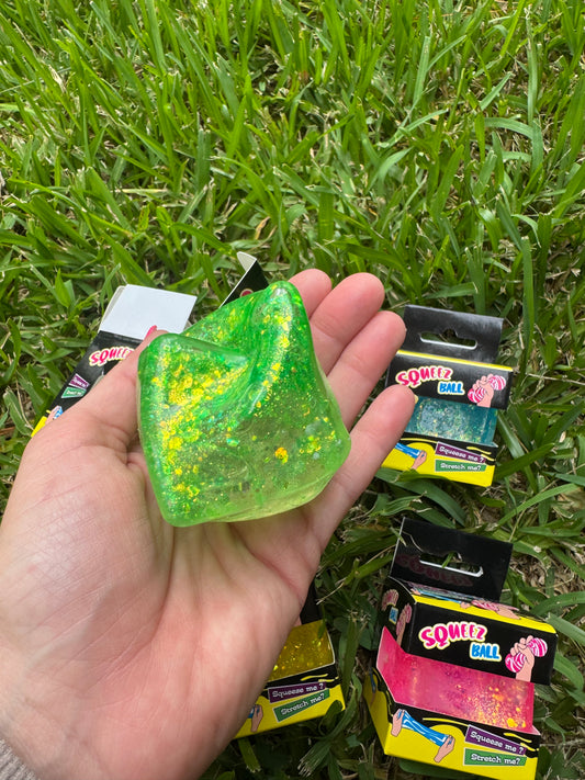Glitter Stretch & Squeeze Cube Sensory Toy