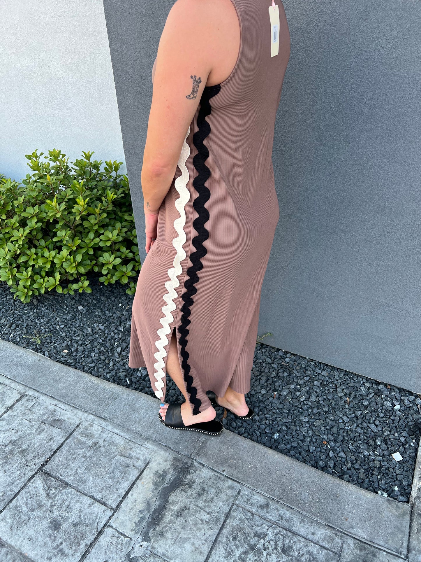 Mocha Ribbed Dress