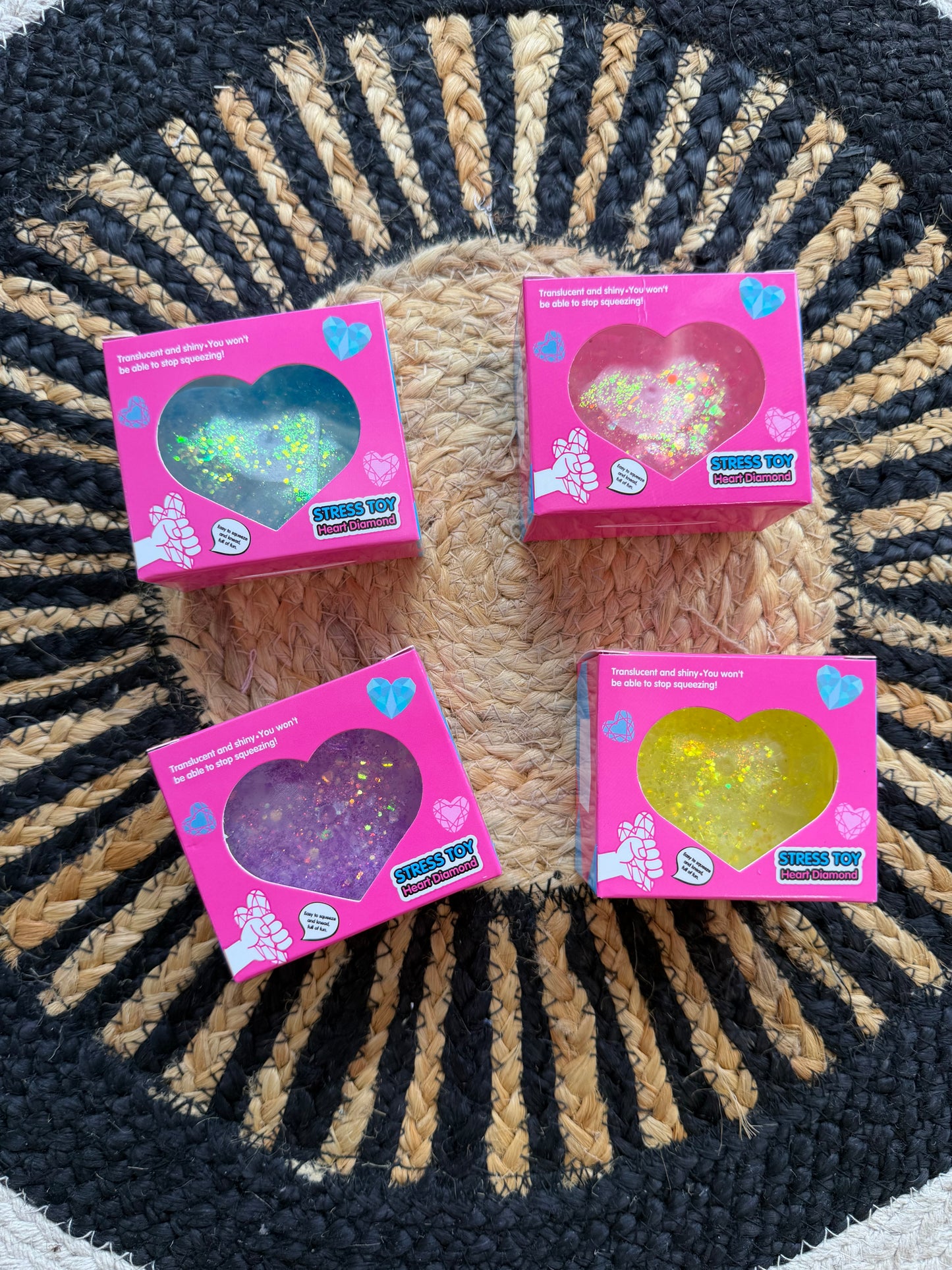 Glitter Diamond Heart Slow Rise Squishy