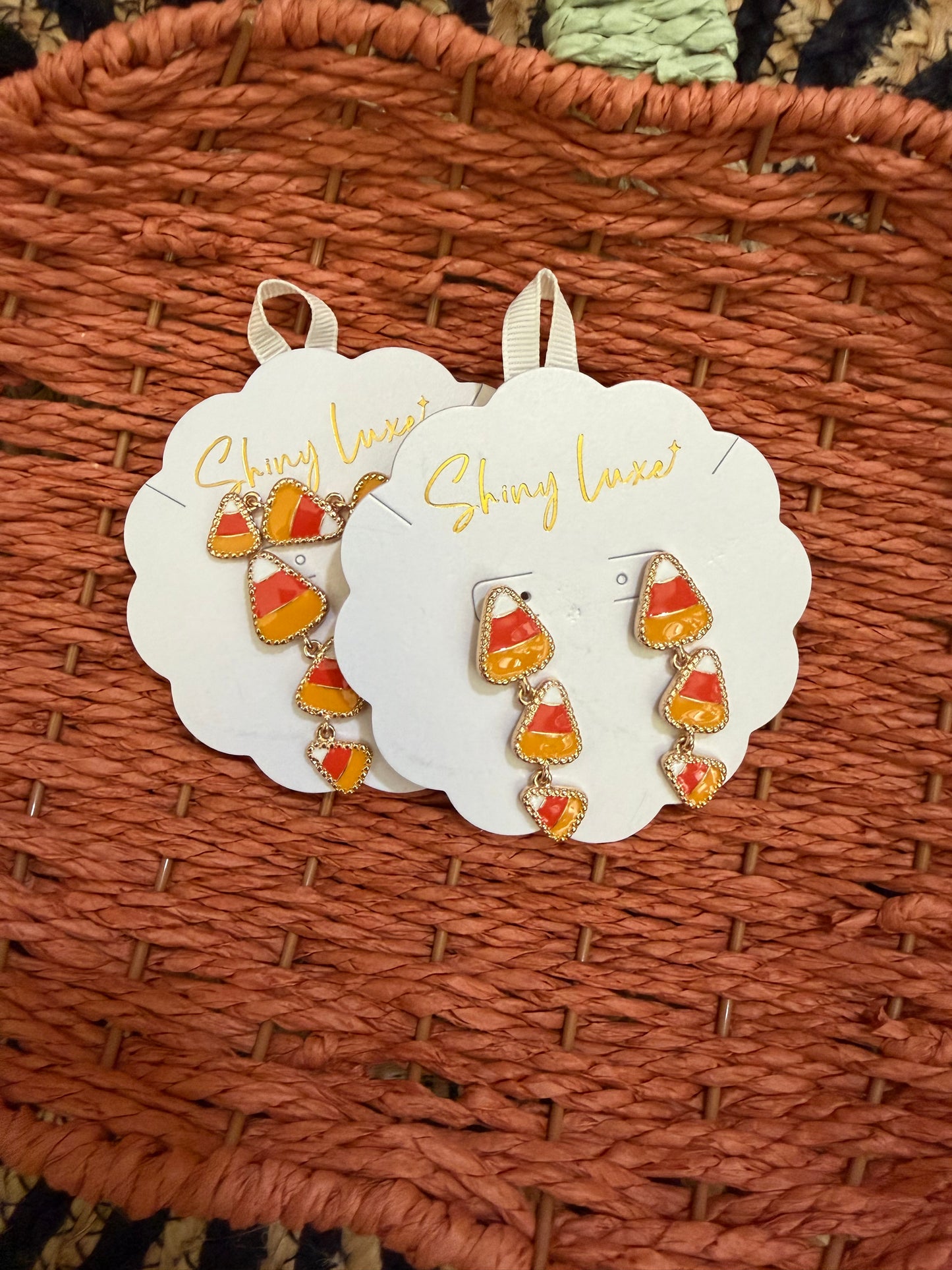 Candy Corn Dangle Earrings