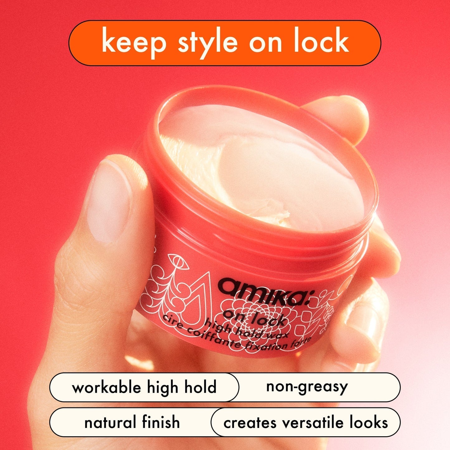Amika On Lock High Hold Hair Wax