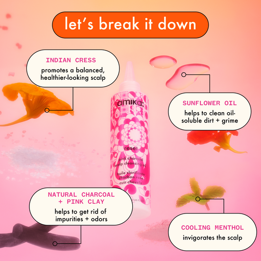 Amika Reset Pink Charcoal Scalp Cleanse Oil