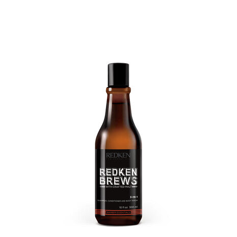 Redken Brews 3 in 1 Shampoo, Conditioner, Body Wash