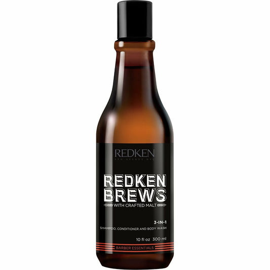 Redken Brews 3 in 1 Shampoo, Conditioner, Body Wash