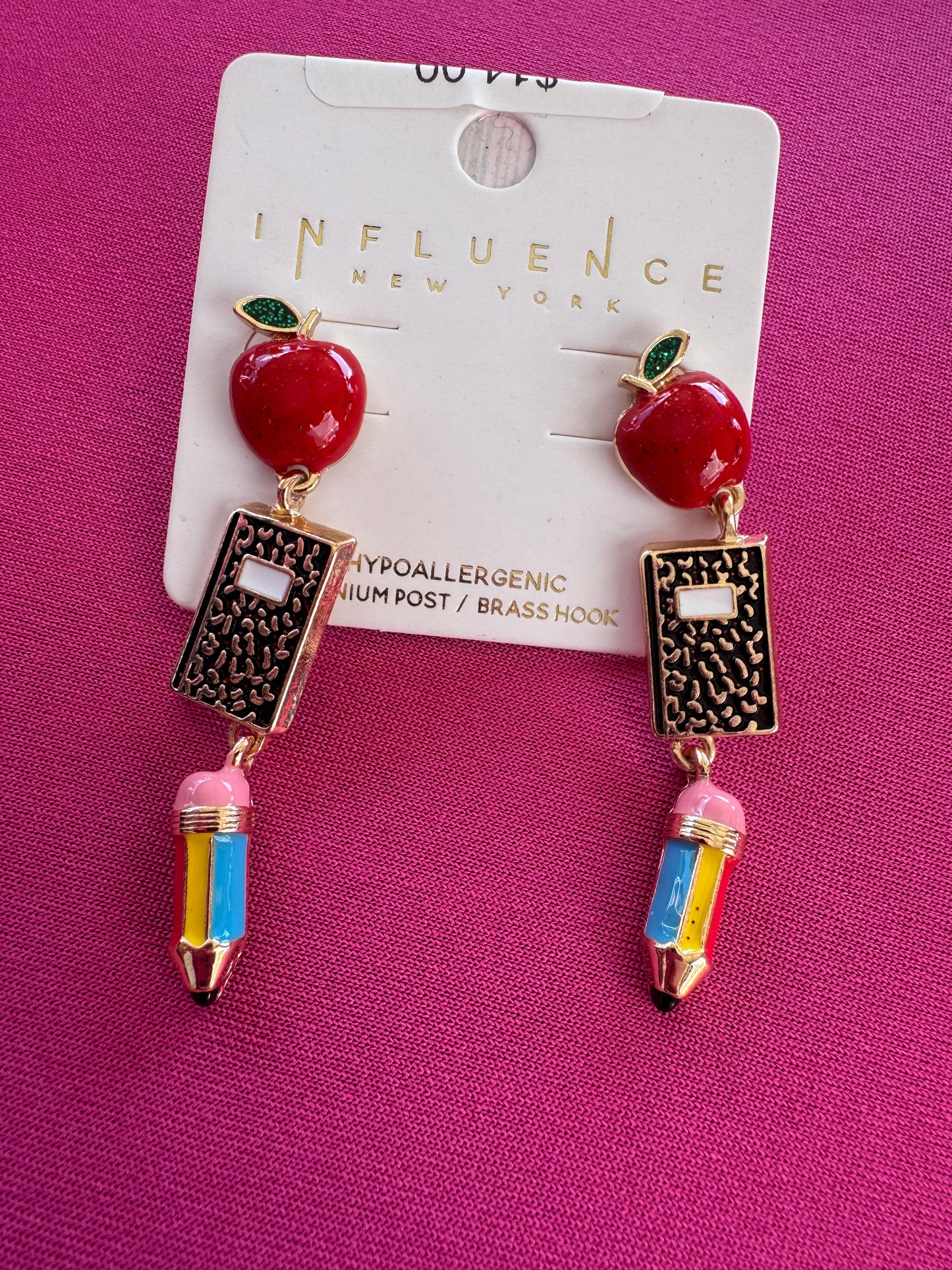 Teacher Charm Dangle Earrings