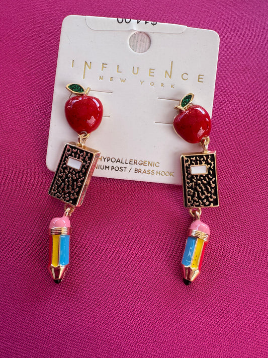 Teacher Charm Dangle Earrings