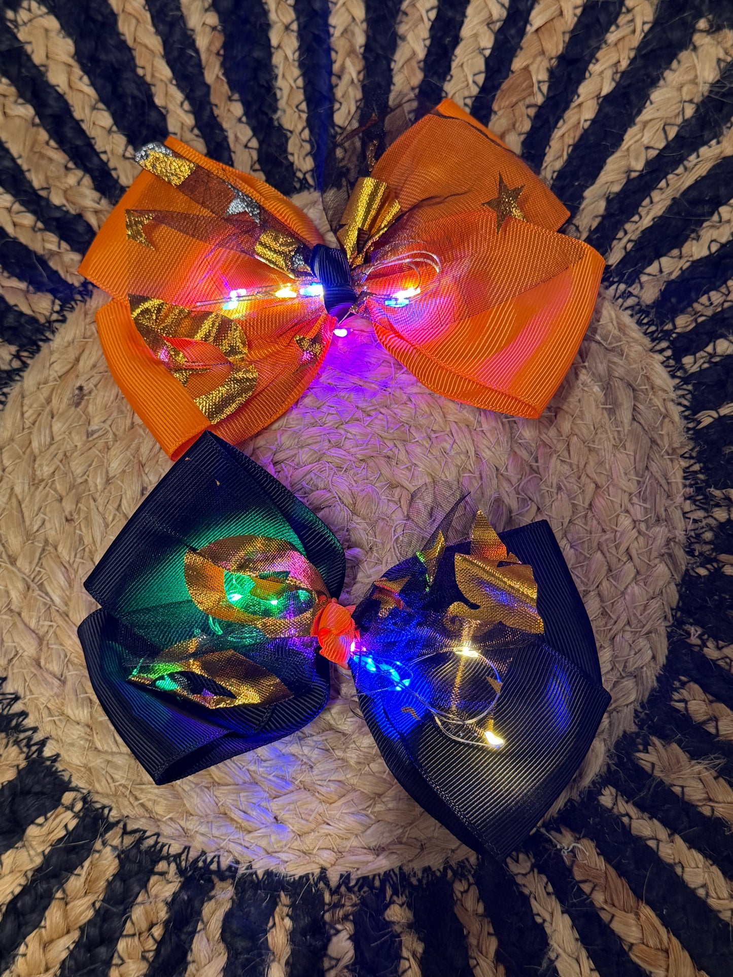 LED Light-Up Halloween Hair Bow