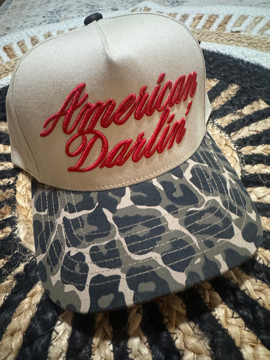 American Darling Leopard Brim Trucker Hat