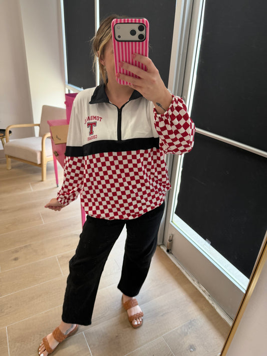 Tomball Cougars Checkered Lightweight Windbreaker