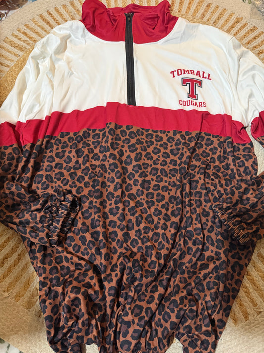 Leopard Tomball Cougars T Logo Jacket