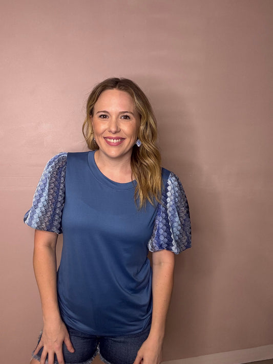 Blue Boutique Blouse | Classic Summer Top