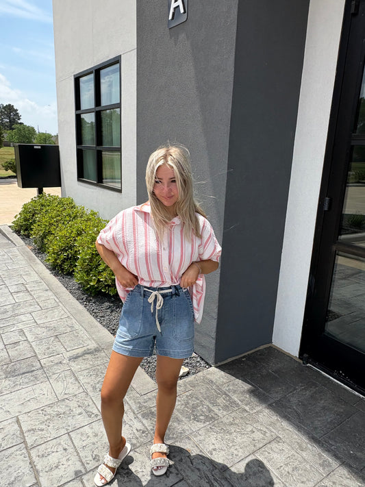 High Rise Vintage Wash Judy Blue Shorts