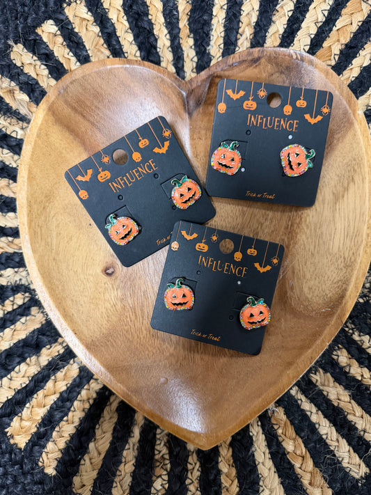 Colorful Pumpkin Statement Earrings