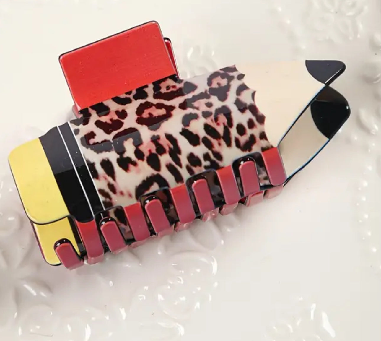 Leopard Pencil Claw Clip