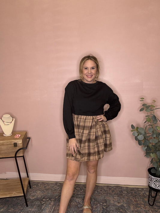 Plaid Perfection Sweater Dress