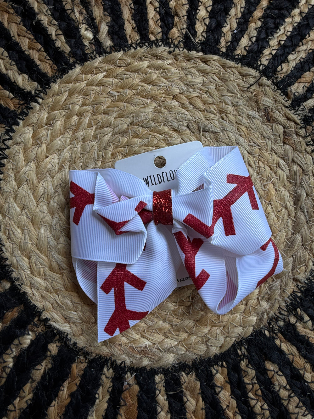 Baseball Stitch Hair Bows
