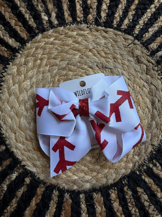 Baseball Stitch Hair Bows