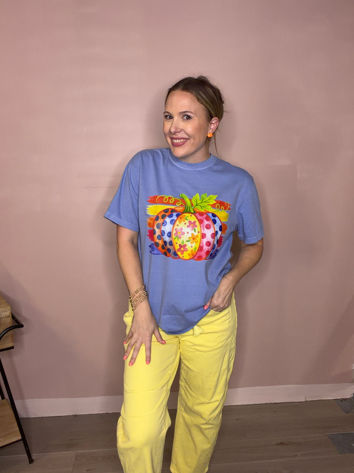 Colorful Pumpkin Fall Graphic Tee